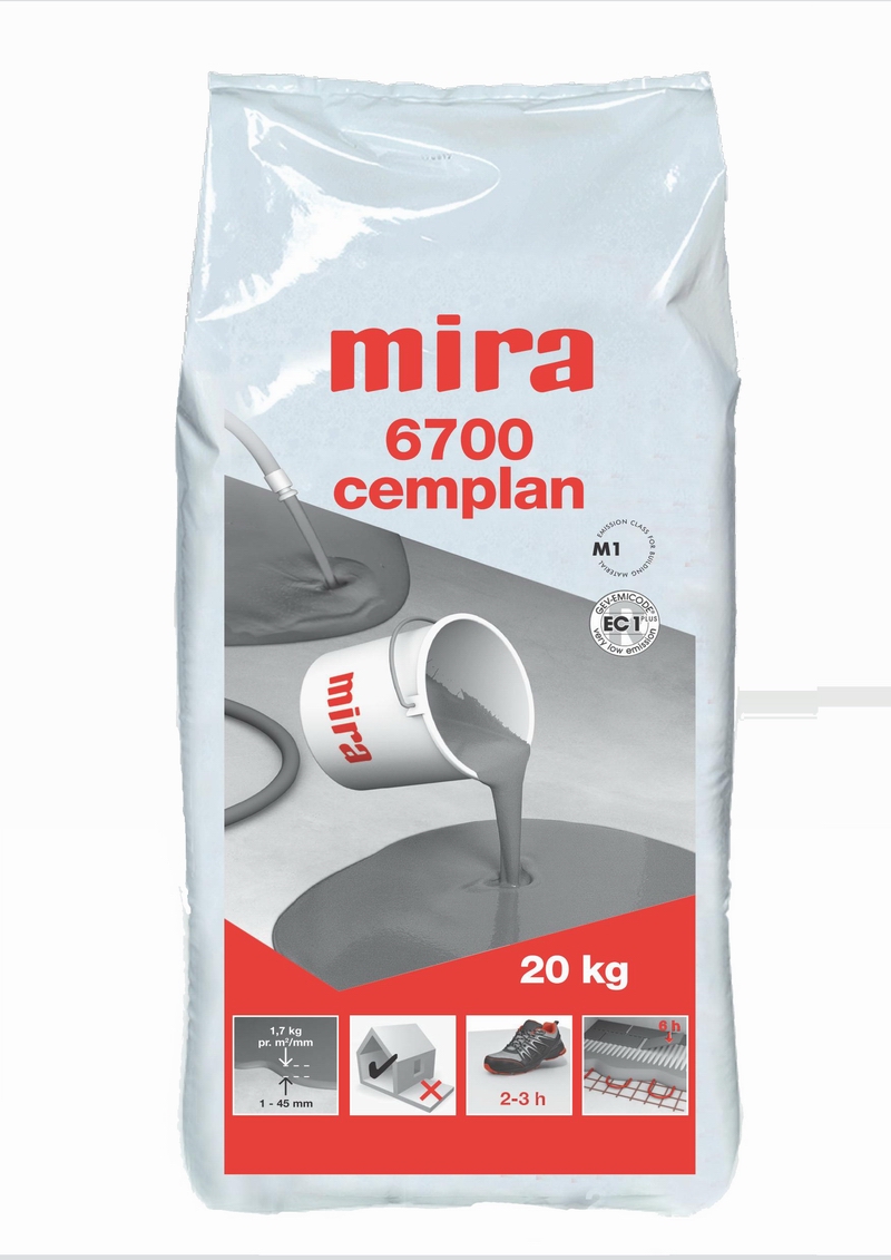 MIRA 6700 Cemplan pašizlīdzinošā masa grīdām 1-45mm 25kg